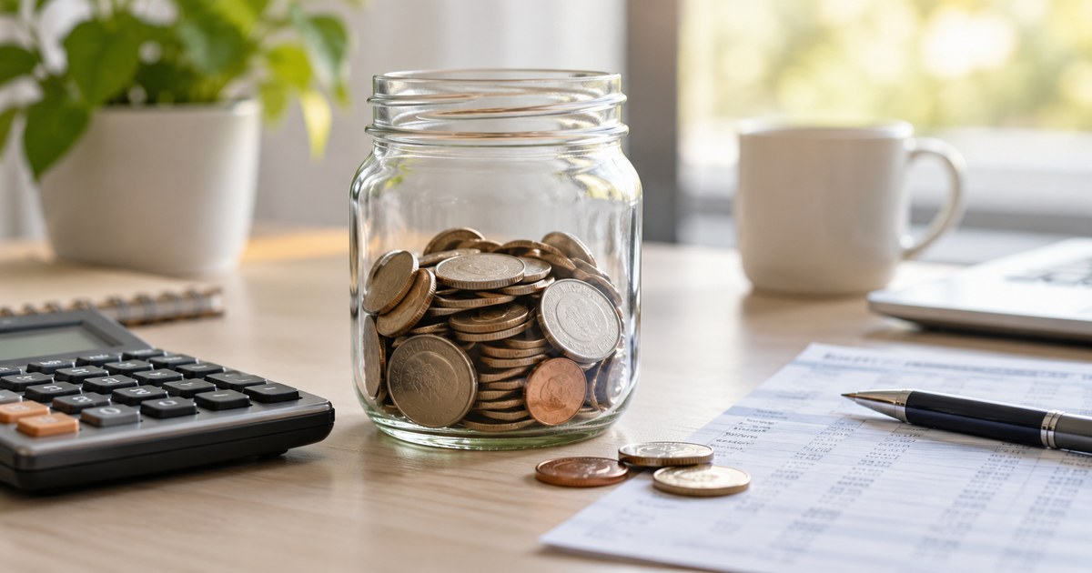 Savings statement showing annual interest alongside an income tax calculation